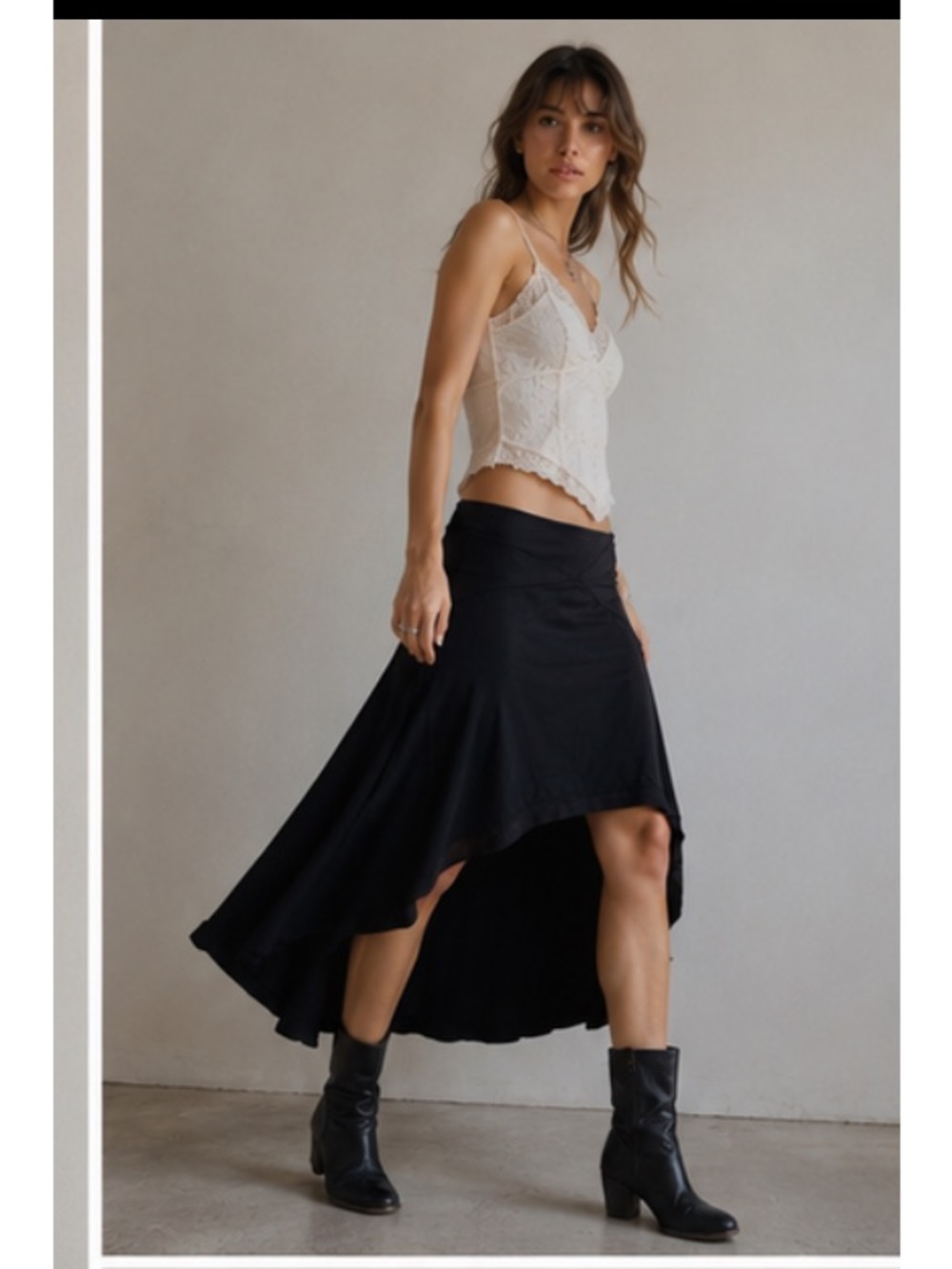 Free People Beach high low jersey Skirt